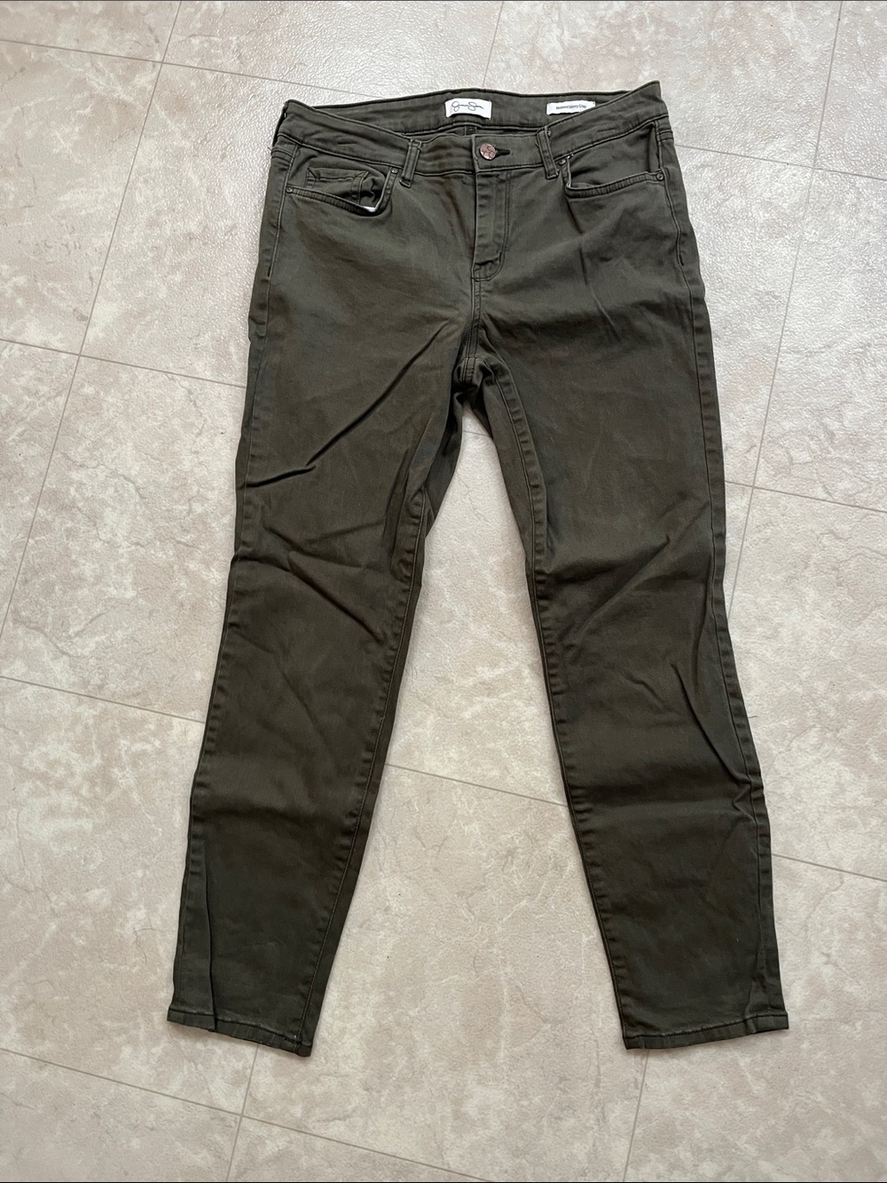 Jessica Simpson Olive Green Skinny Jeans 8/29